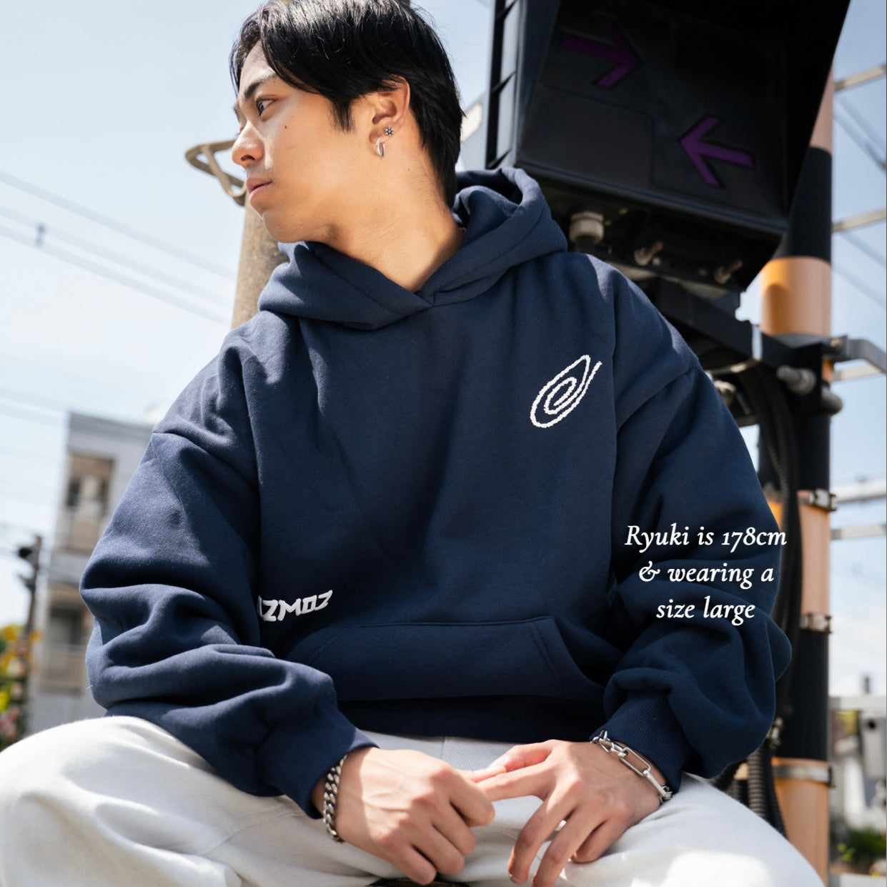 Sakura hoodie - Navy