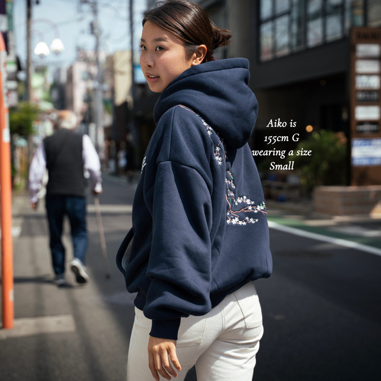 Sakura hoodie - Navy