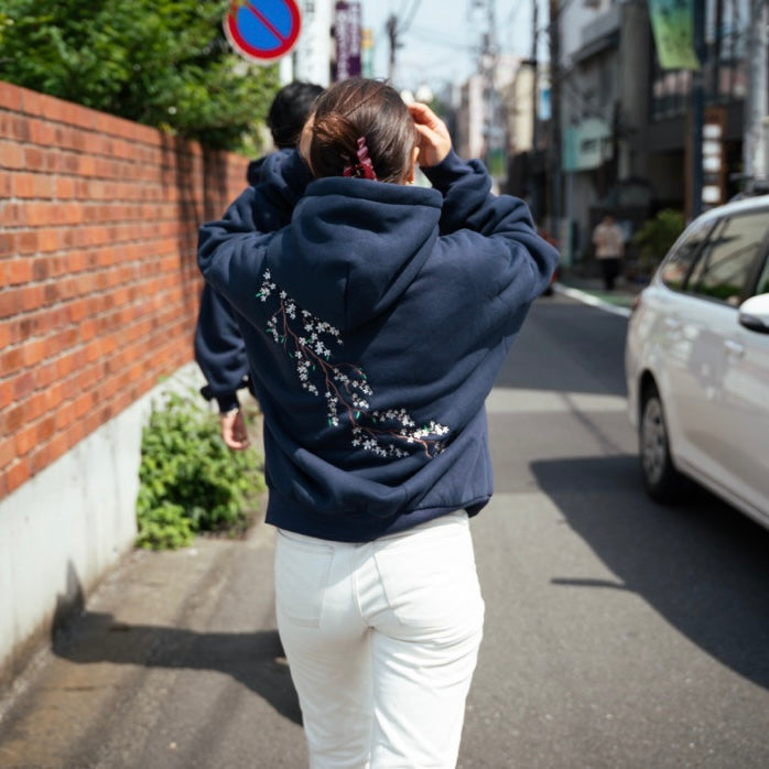 Sakura hoodie - Navy