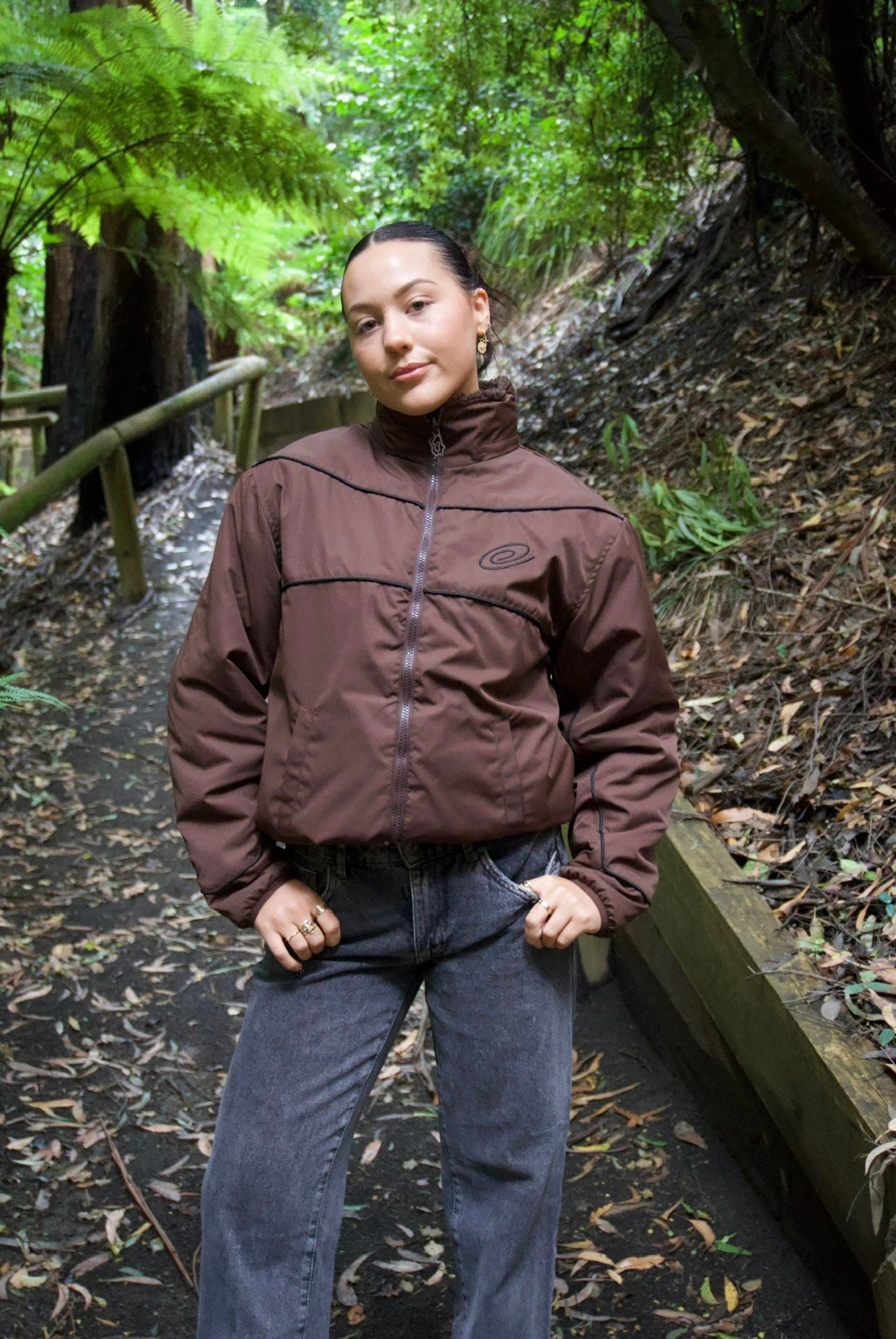 COZMOZ Dark Mocha Reversible fleece Jacket – cozmoz