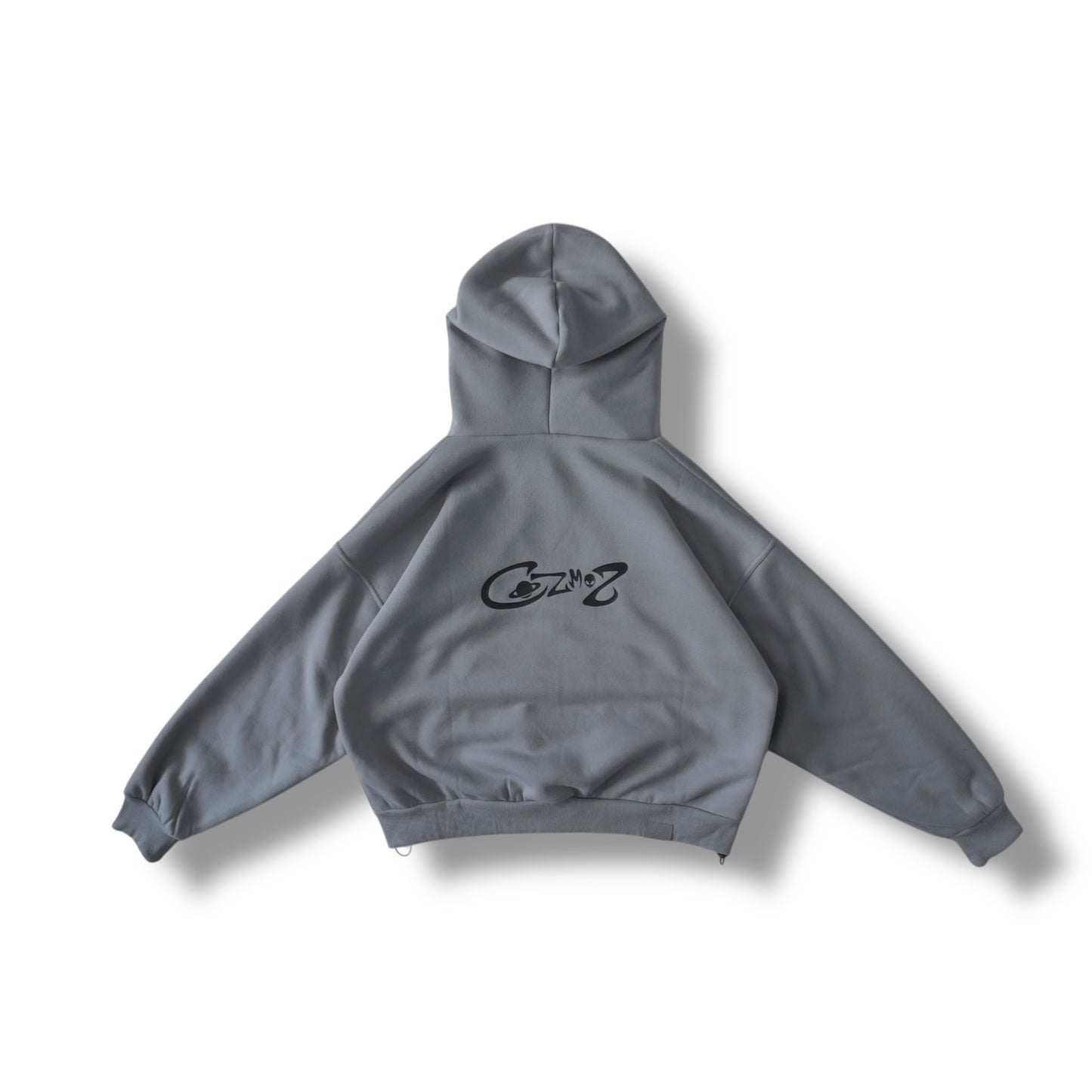 Reverisble zip-up hood (grey & black)