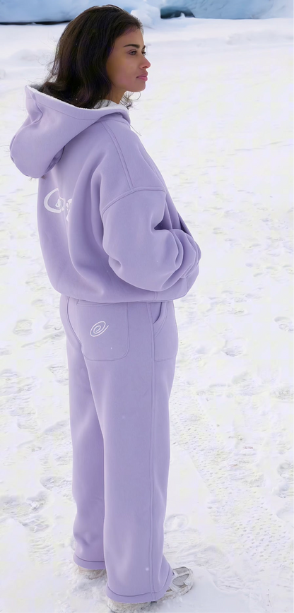Reversible sweatpants(Lilac & White)