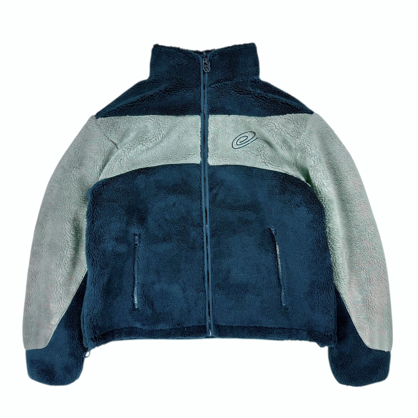 Navy Grey Reversible Fleece