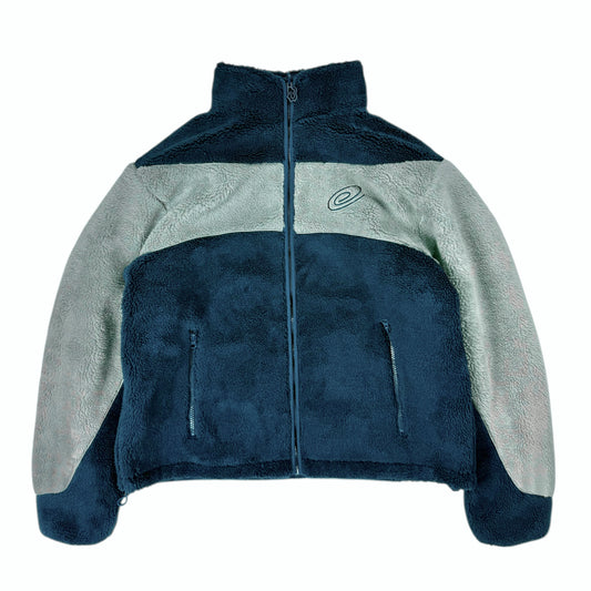 Navy Grey Reversible Fleece