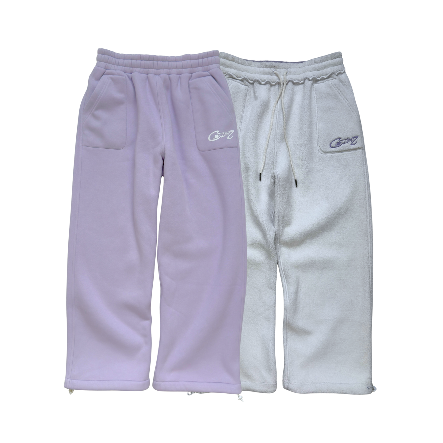 Reversible sweatpants(Lilac & White)