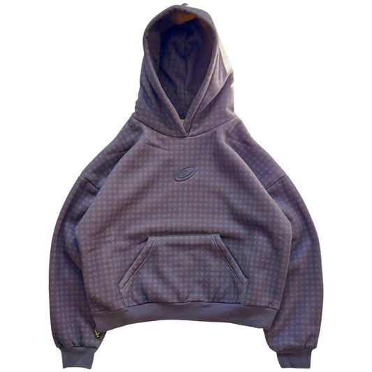 Gingham Hoodie - Vintage Purple
