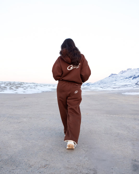 Reversible sweatpants(Brown & Cream)