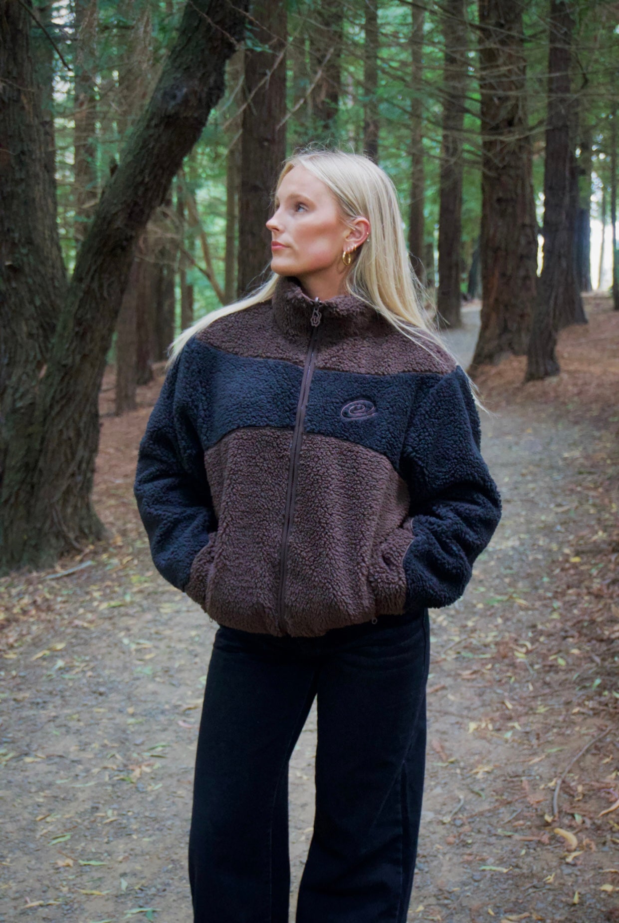 COZMOZ Dark Mocha Reversible fleece Jacket – cozmoz