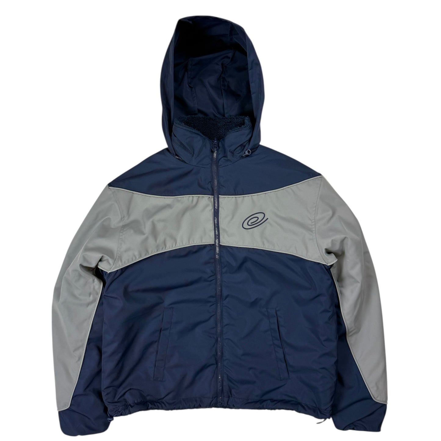 Navy Grey Reversible Fleece