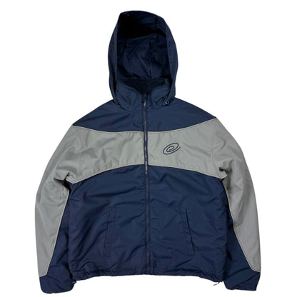 Navy Grey Reversible Fleece