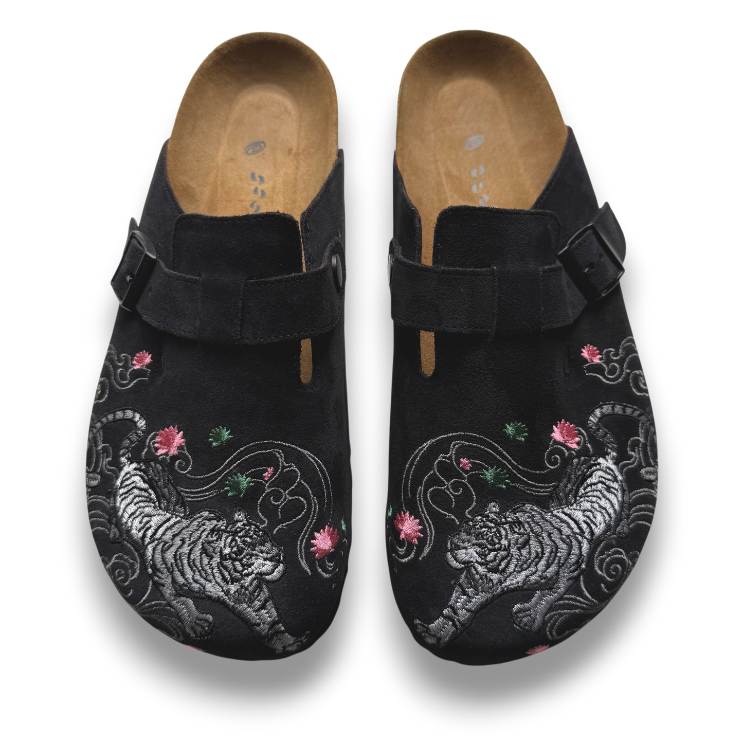 White Tiger Clogs - Black